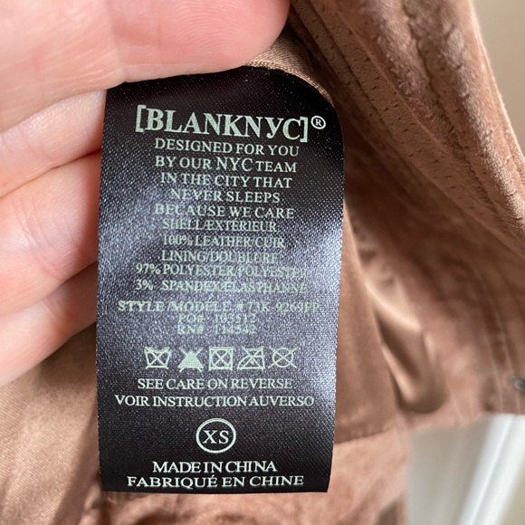 BLANKNYC/Free People Genuine Leather Moto/Biker Jacket Brown Size XS - Picture 14 of 16